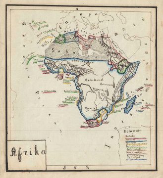 1871 Sikkel Manuscript Map of Africa