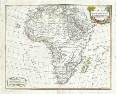 1783 Vaugondy Map of Africa
