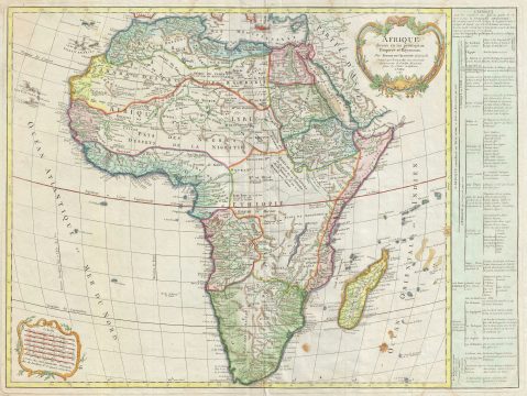 1795 Vaugondy Map of Africa