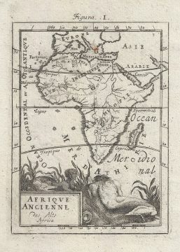1719 Mallet Map of Africa in Antiquity