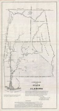 1841 Public Survey Map of the State of Alabama
