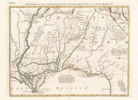 1778 Zatta / Mitchell Map of Louisiana, Mississippi, Alabama, Georgia, Florida
