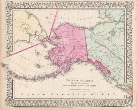 1867 Mitchell Map of Alaska