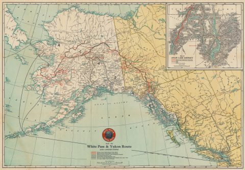 1925 White Pass and Yukon Route Map of Alaska and Northwestern Canada