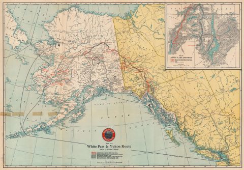 1930 White Pass and Yukon Route Map of Alaska and Northwestern Canada
