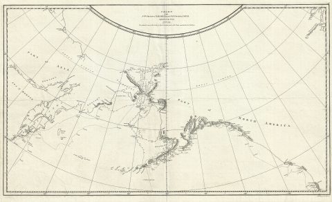 1784 Cook Map of the American Pacific Northwest (Alaska) and Northeast Asia