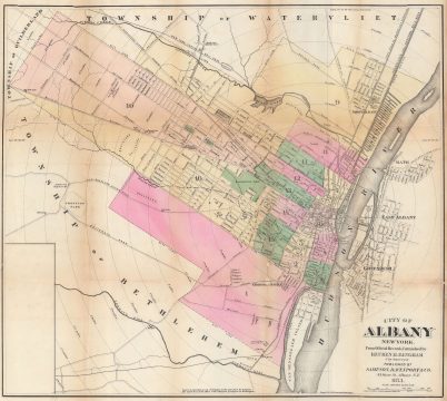 1873 Sampson and Davenport City Plan or Map of Albany, New York