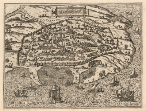 1575 Braun and Hogenberg View / Map of Alexandria