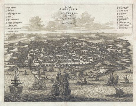1686 Dapper View of Alexandria, Egypt