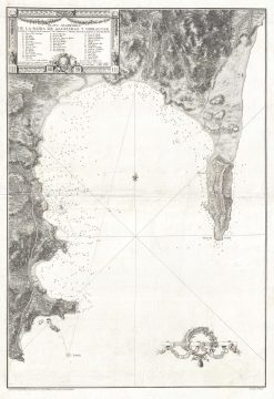 1786 Tofiño Nautical Chart or Map of Gibraltar and the Bay of Gibraltar