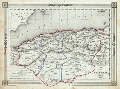 1852 Charle Map of Algeria