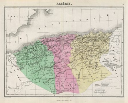 1878 Migeon Map of Algeria