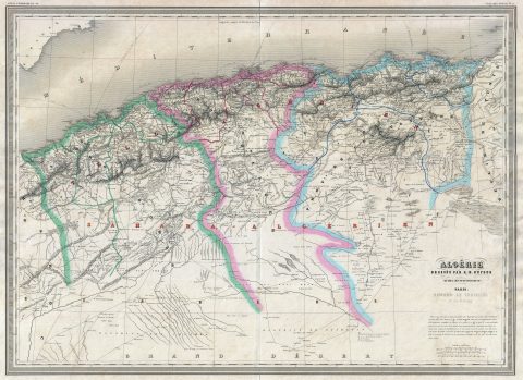 1857 Dufour Map of Algeria