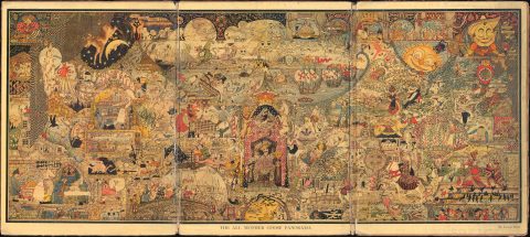 1923 Luxor Price Panoramic View Map of Mother Goose Land