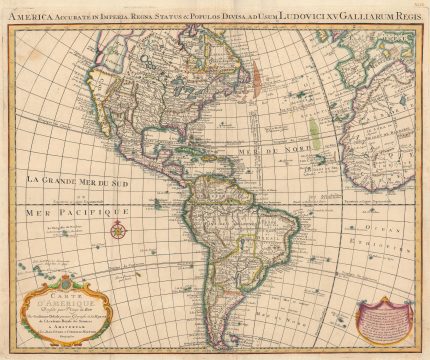 1755 Covens and Mortier Map of America w/ Sea of the West