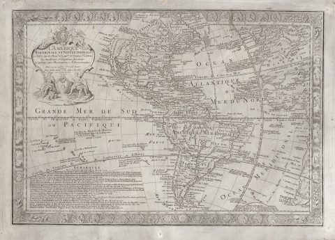 1731 Separately Issued Danet Map of America