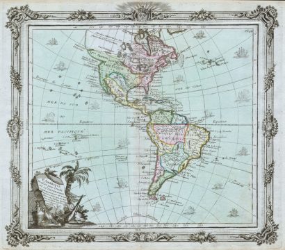 1764 Brion de la Tour Map of America ( North America & South America )
