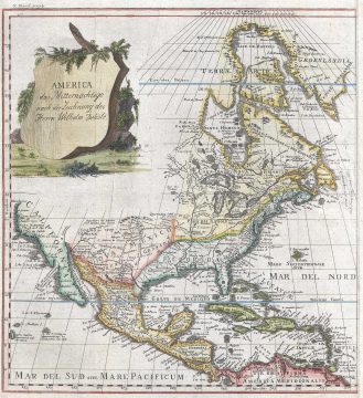 1745 Gebauers Map of North America