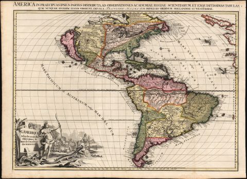 1700 François Halma Map of America