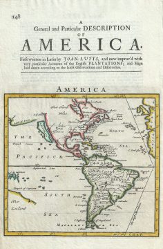 1701 Moll Map of North America and South America
