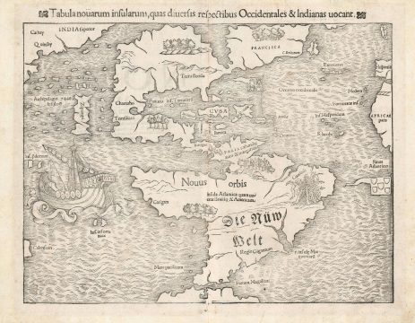 1552 Munster Map of America (first obtainable printed map of America)