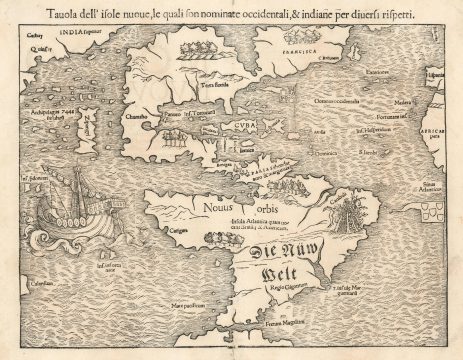 1558 Munster Map of America (first obtainable printed map of America)
