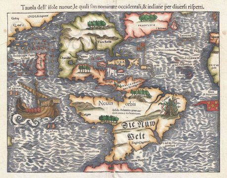 1558 Münster Map of America (first acquirable map of the Western Hemisphere)