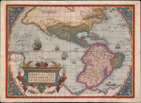 1573 Ortelius Map of America