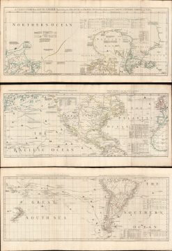 1775 Sayer and Bennet / Braddock Mead 3-Part Map of America