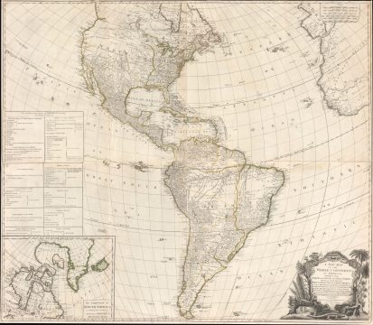 1783 Sayer and Bennett Wall Map of America