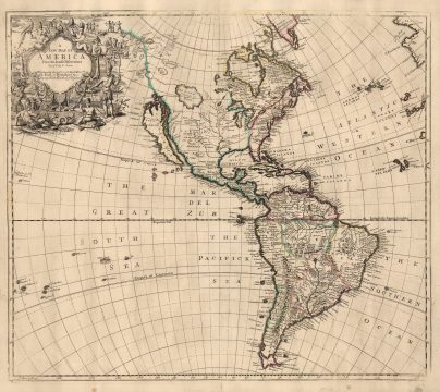 1719 John Senex Map of America With California as an Island