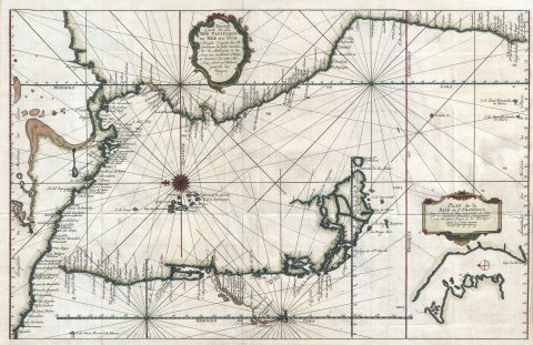 1750 Bellin Map of the West Coast of South America and Central America