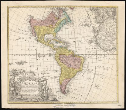 1746 / 1754 Homann Heirs Map of North America and South America
