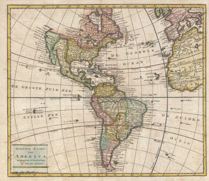 1769 Isaak Tirion Map of the Americas