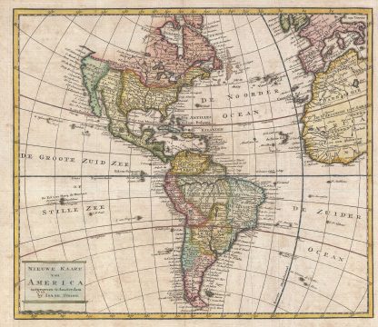 1769 Isaak Tirion Map of the Americas