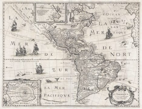 1640 Petrus Bertius Separate Issue Map of America