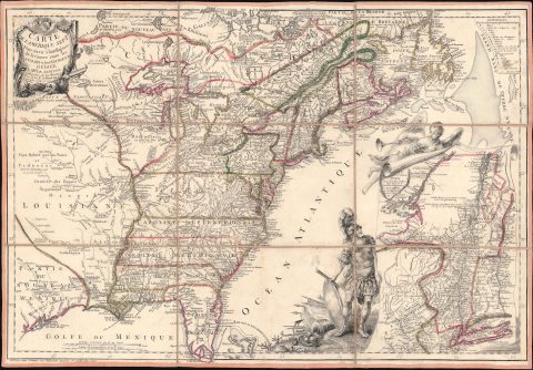 1777 Beaurain Revolutionary War Map of the United States