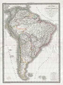 1829 Lapie Map of South America