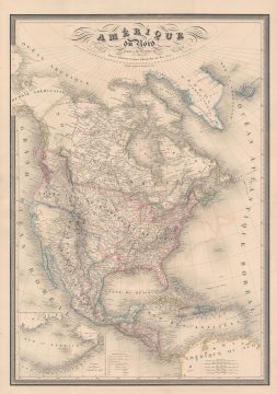 1842 Dufour Map of North America w/ Republic of Texas