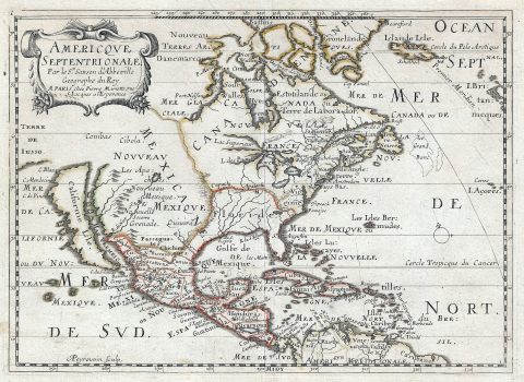 1662 Sanson Map of North America w/California as an Island