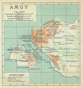 1924 Imperial Japanese Railway Map of Amoy or Xiamen, China