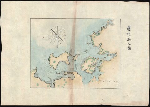 1874 Sudo Manuscript Map of Xiamen (Amoy), Fujian, China