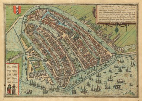 1572 Braun and Hogenberg View / Map of Amsterdam