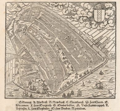 1550 Münster / Anthonisz Bird's Eye View of Amsterdam
