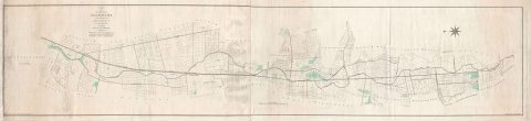 1791 Johnson and Dalton Map of the Ancholme River in Lincolnshire, England