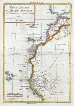 1780 Raynal and Bonne Map of Western Africa