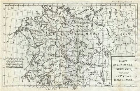 1782 Delisle de Sales Map of Ancient Germany