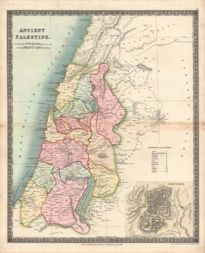 1831 Dower / Teesdale Map of the Holy Land