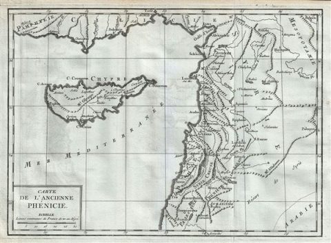 1782 Delisle de Sales Map of Ancient Phoenicia (Israel, Palestine or Holy Land)