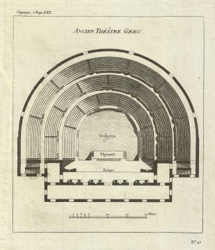 1791 Bocage Plan of a Theatre, Ancient Greece